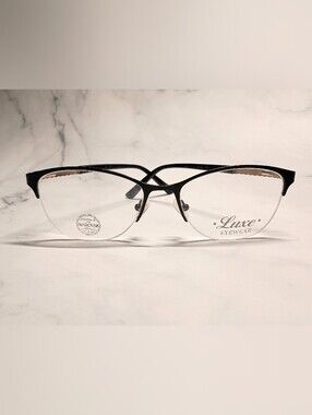 NEW prescription-ready, Semi Rimless Eyeglass Frame Glasses 54 18 140 cat eye